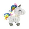 PETFLY Dog Teeth Cleaning Cotton Crochet Squeaky Dog Toy for Small Dog - Magic Unicorn