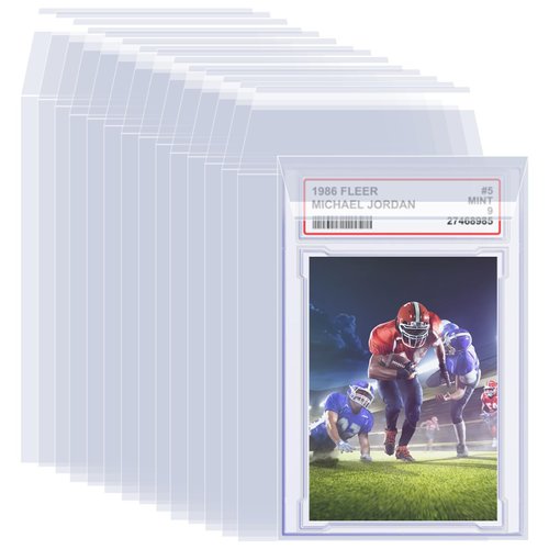 100 Pack Trading Card Sleeves for 35PT PSA Graded Slab, Resealable Penny Sleeves for PSA Graded Slabs, Clear Top Loading PSA Slab Sleeves Graded Card Protector