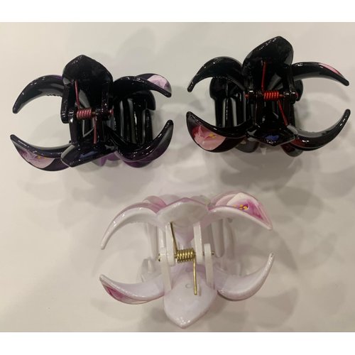 Colorful plameria flower hair clips set of 3 pcs