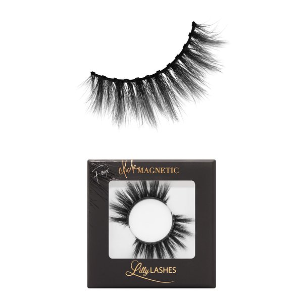 Lilly Lashes Click Magnetic Eyelashes - Miami Magnetic Faux Mink Lashes for a Natural Look - False, Wispy Magnet Eyelashes - Vegan Makeup Lash Extension - Magnetic Eyelashes Without Eyeliner