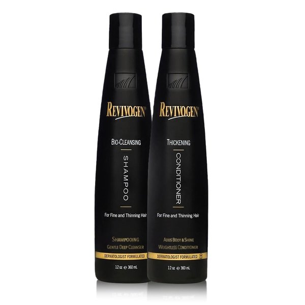 Revivogen MD Bio-Cleansing Shampoo and Conditioner for Thinning Hair, DHT Blocker Shampoo, Hair Loss Shampoo, Shampoo Thinning Hair, Conditioner for Thinning Hair, Hair Loss Conditioner 12oz