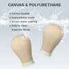 24 Inch Canvas Block Head Mannequin Head for Wigs Salon Wig Head with Mount Hole for Wig Making,Weave Hair Braiding Stand Hat Display Stand,Hairstyle Doll Head Durable Easy to Put Pins In & Out