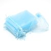 Dealglad 50Pcs Organza Bags 4x6 Inches, Sky Blue Sheer Drawstring Baby Shower Favor Bags Mesh Jewelry Pouches Wedding Candy Gift Bags