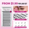 DIY Wispy Individual Lash Clusters 72+12pcs 20D D Curl 0.07 9-16mm Mixed Lengths | Eyelash Clusters Wispy Natural Lash Look Eyelash Extension at Home by Eyesy Lash