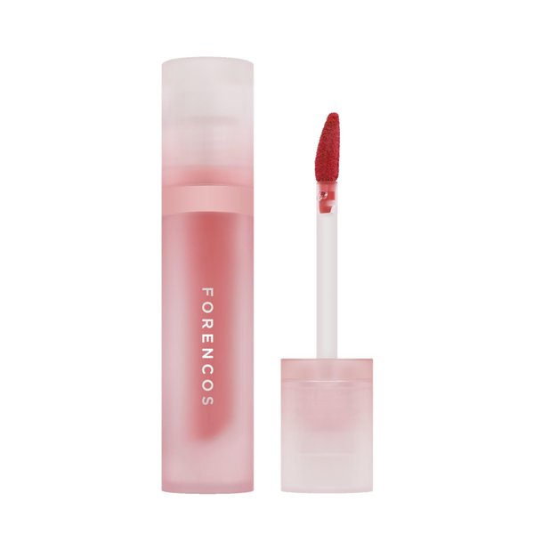 FORENCOS Bisou Velvet Lip Tint, Soft Easy Finger Smearing, High Pigmentation, Matte Finish, Non-Sticky, Smooth Coloring, Longwear (04 Cheri)