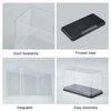 OLYCRAFT Clear Plastic Display Case 7x3.5x4 Inch Display Stand Box Self-Assembl Display Case with Black Base Dust Proof Protection Showcase for Collection Bricks Blocks Models