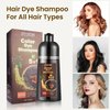 COSYAGE Black Hair Dye Shampoo for Gray Hair - 3 In 1 Hair Color Shampoo for Women, Natural Ingredients, Ammonia-Free, Champu Para Canas Mujer, Black (500mL,17.6 Fl Oz)