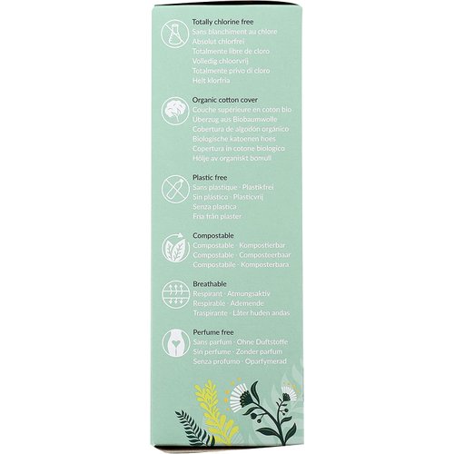 Natracare Natural Organic Mini Panty Liners, Made with Certified Organic Cotton, Ecologically Certified Cellulose Pulp and Plant Starch (1 Pack, 30 Liners Total)