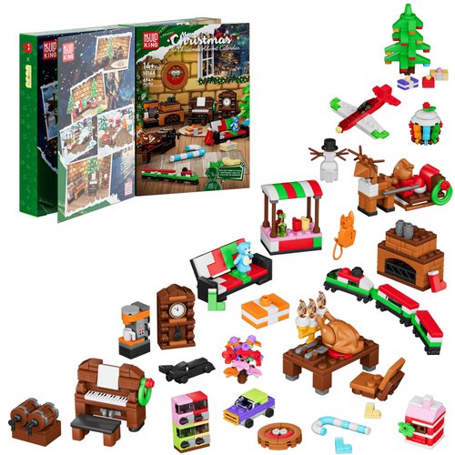 Advent Calendar 2024 Christmas Toys Building Sets, Countdown Calendar with 24 Surprises Blocks Models, Happy New Year Gifts for Kids Adults Aged 14+, 10164 (694 Pieces)