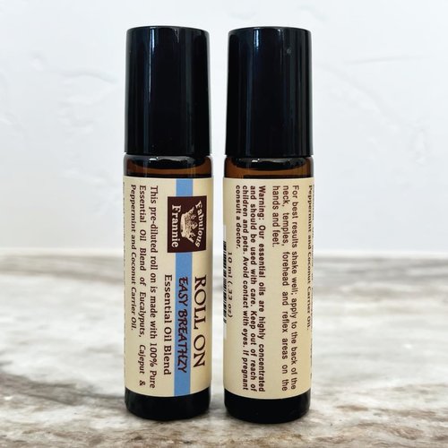 Fabulous Frannie Easy Breathzy Essential Oil Blend Roll On made with Pure Essential Oils .33 Ounce (Pack of 1)