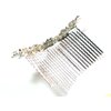 Faship Gorgeous Blue Rhinestone Crystal Floral Hair Comb