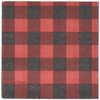 Creative Converting 321822 Black and Red Plaid Beverage Paper Napkins, 16 Pcs