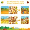 FLYAB Thanksgiving Crafts for Kids Make a Thanksgiving Scene Stickers Ornament Craft Kit Fall Crafts Make Your Own Stickers Thanksgiving Party Games Activities for Kids Family Classroom School Gifts