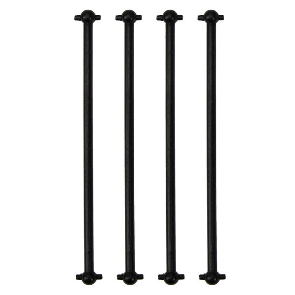 4Pack Front/Rear Center Drive Dogbone Shaft 100mm 538104 Transmission Shaft Compatible with Redcat Racing HSP HPI FS-Racing 1/10 RC Car Monster Truck (Black)
