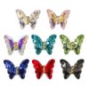 Cagzzee 3D Butterfly Nail Charms - Crystal Butterfly Nail Charms with Rhinestones - Clear Diamond Butterfly Bow Nail Art Charm Supplies (Crystal Butterfly)