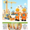 FUNERICA Toy Figures & Playsets - Construction Workers Toy Figurines - Play People for Kids - Miniature Little People Building and Construction Toy People - Mini People Community Helpers (4-Pack)