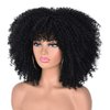 Curly Wigs for Black Women Afro Curly Wigs with Bangs Afro Hair Synthetic Heat Resistant Wigs Short Curly Wig
