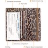 Zreal Checkbook Cover for Men & Women, Premium Vegan Leather Checkbook Holder Slim Wallets for Top & Side Tear Duplicate Checks with RFID Blocking (Dark Leopard)