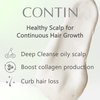 CONTIN Garlic Shampoo for Oily Sensitive Hair, Natural Scalp Treatment for Hair Loss and Hair Growth, Anti-Thinning and Anti-Dandruff for Thicker Fuller Hair, Follicle Clarifying, Roots Strengthening, Unscented Hair Care Products for Men and Women, 10.14 
