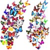 Heansun 80 PCS 3D Butterfly Wall Decor, 4 Styles Butterfly Wall Decals Removable Mural Stickers Butterfly Decorations for Home Room Bedroom Nursery Decor