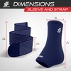 Sleeve Stars Ankle Brace for Sprained Ankle, Plantar Fasciitis Relief Ankle Support for Women, Ankle Compression Sleeve w/ Strap (Single/Navy Blue)