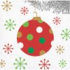 Creative Converting Bright Christmas Tree Beverage Napkins, White