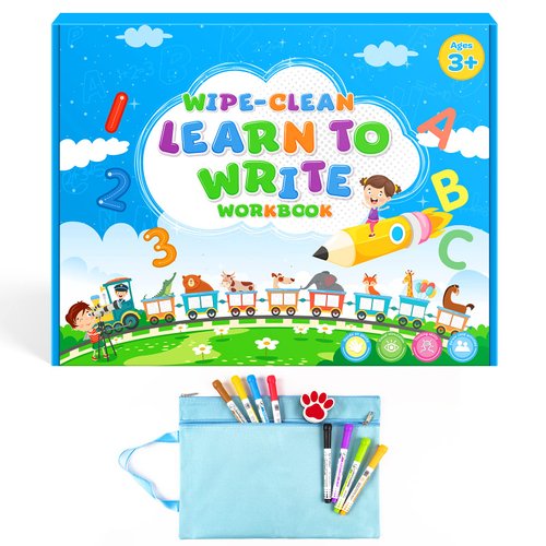 Toddlers Toys for 3+ 4 5 6 7 8 Year Old Boys Girls - Handwriting Practice Books Kindergarten Workbooks - Montessori Learning Toys for Kids Ages 3-4 4-8 5-7, Birthday Gifts Stocking Stuffers for Kids