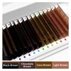 Colored Lash Extensions, 16 Rows Cashmere lash extensions, 0.07 C Curl Lash Extensions, 15mm Classic Lash Extensions, Single Lash Extensions for Professional(Brown Gradient 0.07C-15mm)