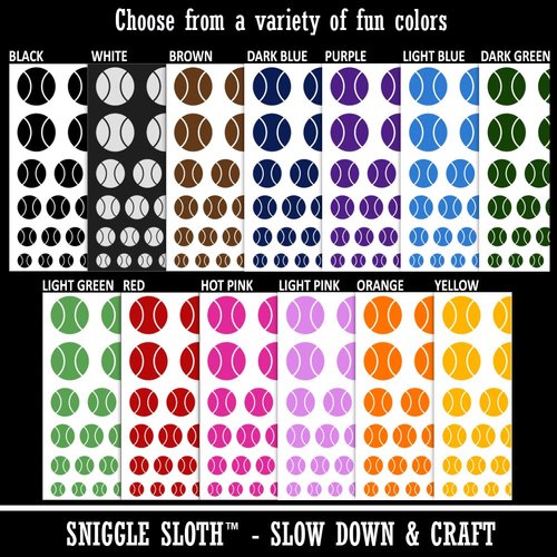 Tennis Ball Temporary Tattoo Water Resistant Fake Body Art Set Collection - Yellow (One Sheet)