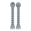 Ryan & Rose Cutie Tensils Baby Spoon and Fork [2 Pack] (Charcoal)
