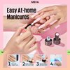 MEFA 46 Pcs Gel Nail Polish Kit, 42 Colors All Seasons Gel Polish Set Nude Macaron Colorful Starter Kit with Base Coat & Glitter/Glossy/Matte Top Coat Gel Nail Art Manicure DIY Salon Gifts for Girls