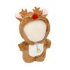niannyyhouse 10cm Plush Doll Clothes Christmas Deer Dinosaur Shark Onesies Loose Bodysuit Soft Stuffed Plush Toy Dress Up Accessories (Brown)