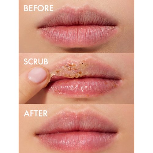 Lanolips Lip Scrub - Natural Lip Exfoliator Made with Lanolin, Vitamin E & Finely Ground Strawberry Seeds - Gentle Sugar Scrub for Healthy, Soft Lips - Strawberry (.35 oz)