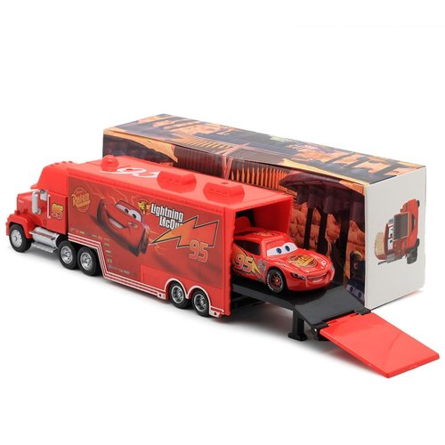 SVORUFY Car 2 3 Toys, Truck and Car Set, Car Movie Car, Metal and Plastic Material, Children's Christmas and Birthday Gifts (Mack Truck Uncle)