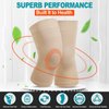 Knee Compression Sleeves, 1 Pair, Can Be Worn Under Pants, 20-30mmHg Strong Support Knee Brace for Unisex, Knee Support for Meniscus Tear, Arthritis, Pain Relief, Injury Recovery, Daily Wear, Beige XL