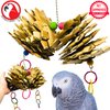 Bonka Bird Toys 2650 Palm Star Delight Natural Chew Shred Parrot Cage Toy, Amazon, African Grey, Conure, and Similar Breed Sizes