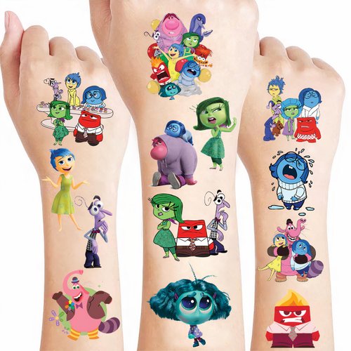 Cartoon temporary tattoos, themed birthday parties, decorations, ideal gifts for relatives and friends on holidays, birthday parties, Christmas,... (4Sheet)
