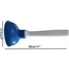 NewFerU Small Plunger Pump Liquid Plumber Clog Remover Cleaner Unclogger Tool for Toilet,Kitchen Sink Drain,Bathroom Shower Tub With Portable 4 Inch Cup and 9 Inch Handle (Blue)