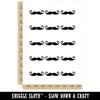 Imperial Mustache Moustache Silhouette Temporary Tattoo Water Resistant Fake Body Art Set Collection - 15 2" Tattoos (1 Sheet)