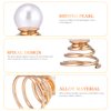 Luxshiny Pearls for Hair 12pcs Pearl Spiral Hair Pins, Gold Twists Hair Coils Pearls Hair Clip Pearl Hair Accessories for Wedding Party Prom