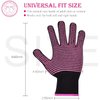 Sopito 2Pcs Heat Resistant Gloves with Silicone Bumps, Professional Heat Gloves for Hair Styling, Heat Proof Glove Mitts Heat Protection Gloves for Curling Iron Wand Flat Iron Sublimation, Rose Red