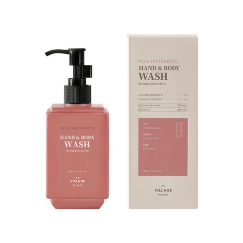 VILLAGE11FACTORY Will Invigorate Hand and Body Wash (300ml/10.14 fl.oz.) Premium Home Spa, Aromatherapy (Lavender and Grapefruit)