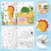 JAPBOR Ocean Animals Coloring Books - 24PCS Under The Sea Mini Colouring Book Bulk for Kids Party Favors, Sea Animal Summer DIY Art Drawing Booklet Supplies, Birthday Painting Game Goodie Bag Fillers