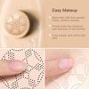 Mushroom Head Air Cushion CC Cream Foundation,Beauty Cream EXO TOO Moisturizing BB Cream, Long Lasting Matte Concealer with 2PCS Mushroom Head Sponges (Natural)