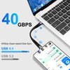 Guamar Short USB C Cable (2 Pack 240W), USB C Fast Charging Cable, 40Gbps Data Transfer, 8K HD Display, Short USB C to USB C Cable Thunderbolt 4/3 for iPhone 16 15 Plus Pro Galaxy S24 S23 Macbook iPad