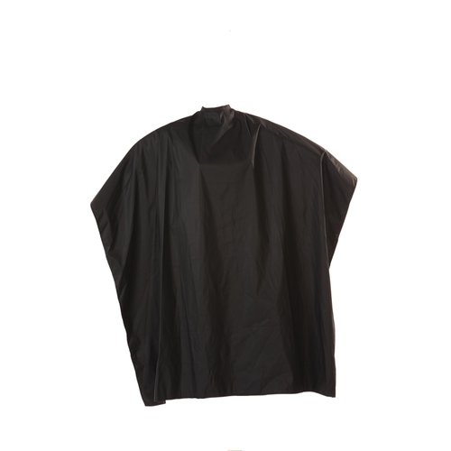 Salonwear Matte Black Waterproof, Bleach Proof Salon Cape, Stain and Chemical Resistant, Polyurethane with Soft Fabric Backing