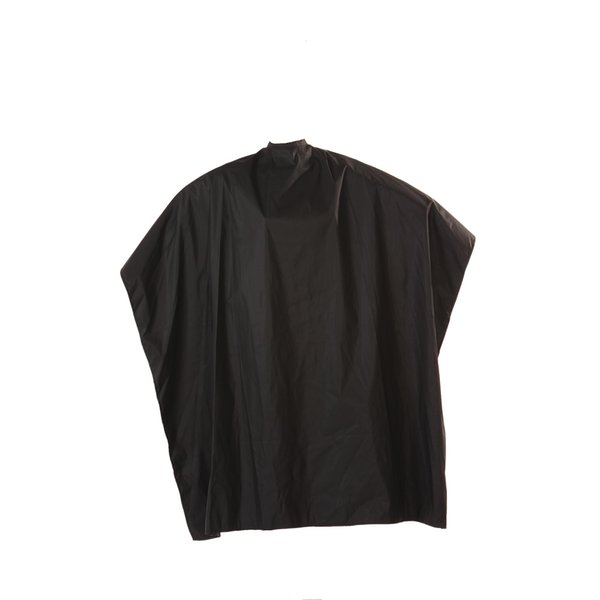 Salonwear Matte Black Waterproof, Bleach Proof Salon Cape, Stain and Chemical Resistant, Polyurethane with Soft Fabric Backing