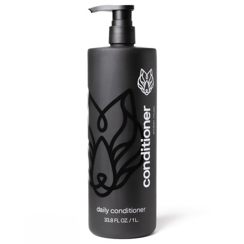 Black Wolf Mens Everyday Hair Conditioner, 1 Liter - Salon-Grade Professional Deep Conditioner Smooths, Detangles & Locks in Moisture for Hydrated & Moisturized Scalp - Hydrating For All Hair Types