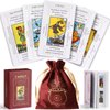 Erbacan Beginner Tarot Cards Deck-Tarot Cards with Meanings on Them-Tarot Deck with Guidebook(Free Soft Velvet Pouch Bag)