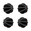Rohesia Shaker Balls Shaker Bottle Ball Replacement Milkshake Protein Powder Whisk Ball for Shaker Cup Bottle (4 Pcs Black Plastic-A)